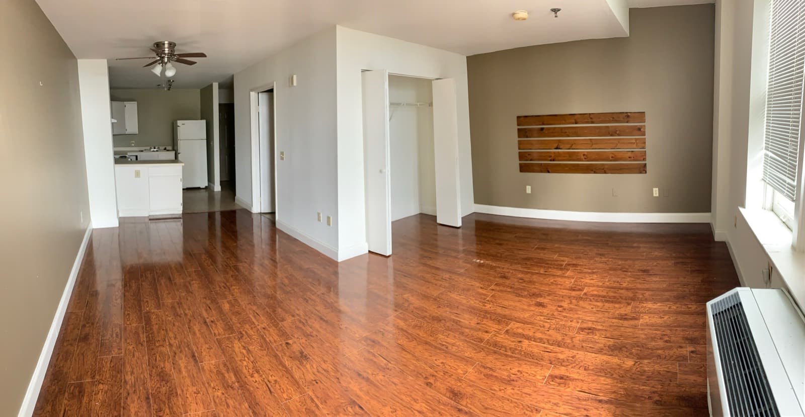 Spacious 1BR Loft with Exposed Beams interior view 2